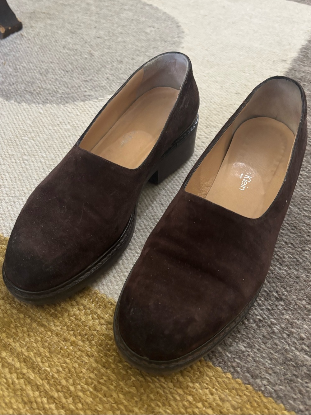 Calvin Klein Women’s Suede Slip-On Dress Loafers in Dark Brown - Picture 2 of 3